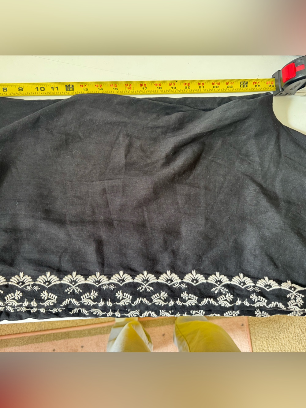 Johnny Was Workshop Pants Womens M Black Embroidered Linen Wide Leg NWT - Picture 14 of 16